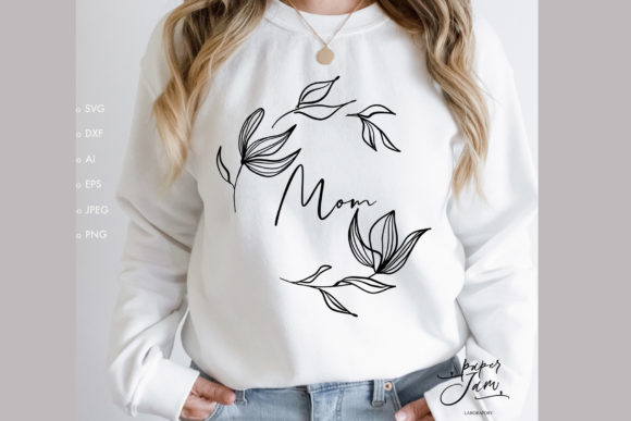 Mom SVG: A Floral Embroidery Design for Real Projects
